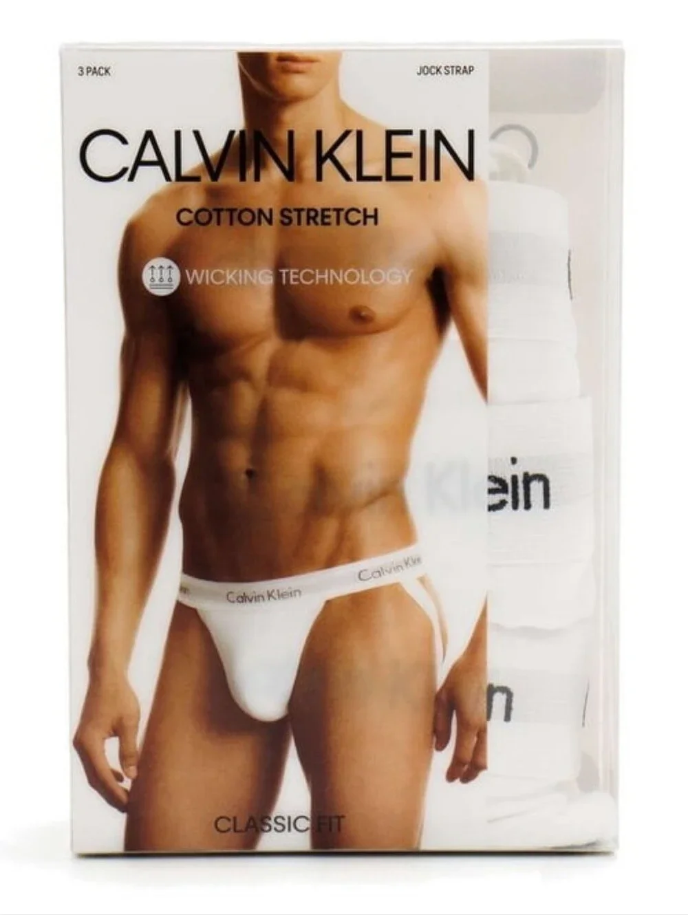 Calvin Klein Cotton 3-Pack Jock Strap